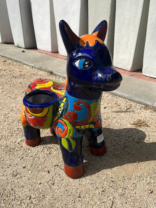 Talavera Donkey Planter Pot