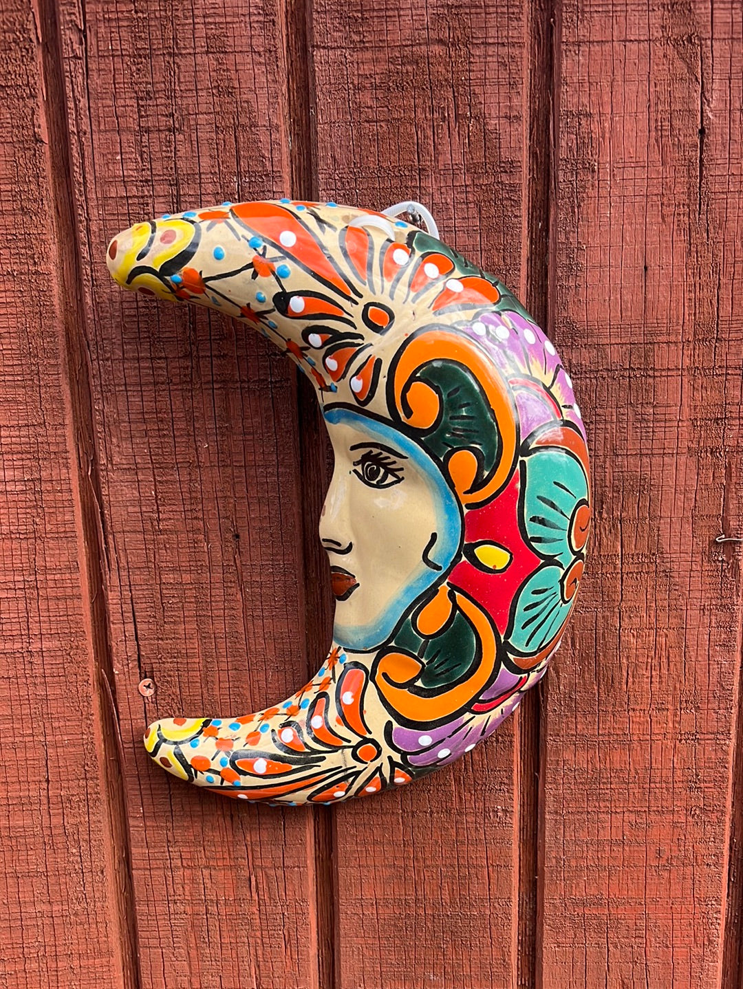 Felipe’s Talavera Wall Mounted Moon