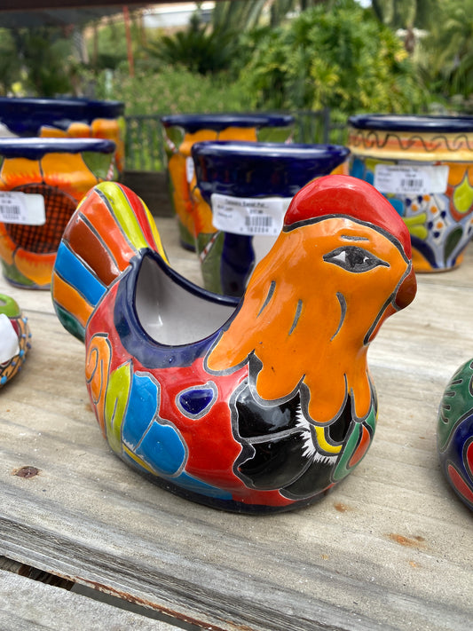 Talavera Chicken Planter