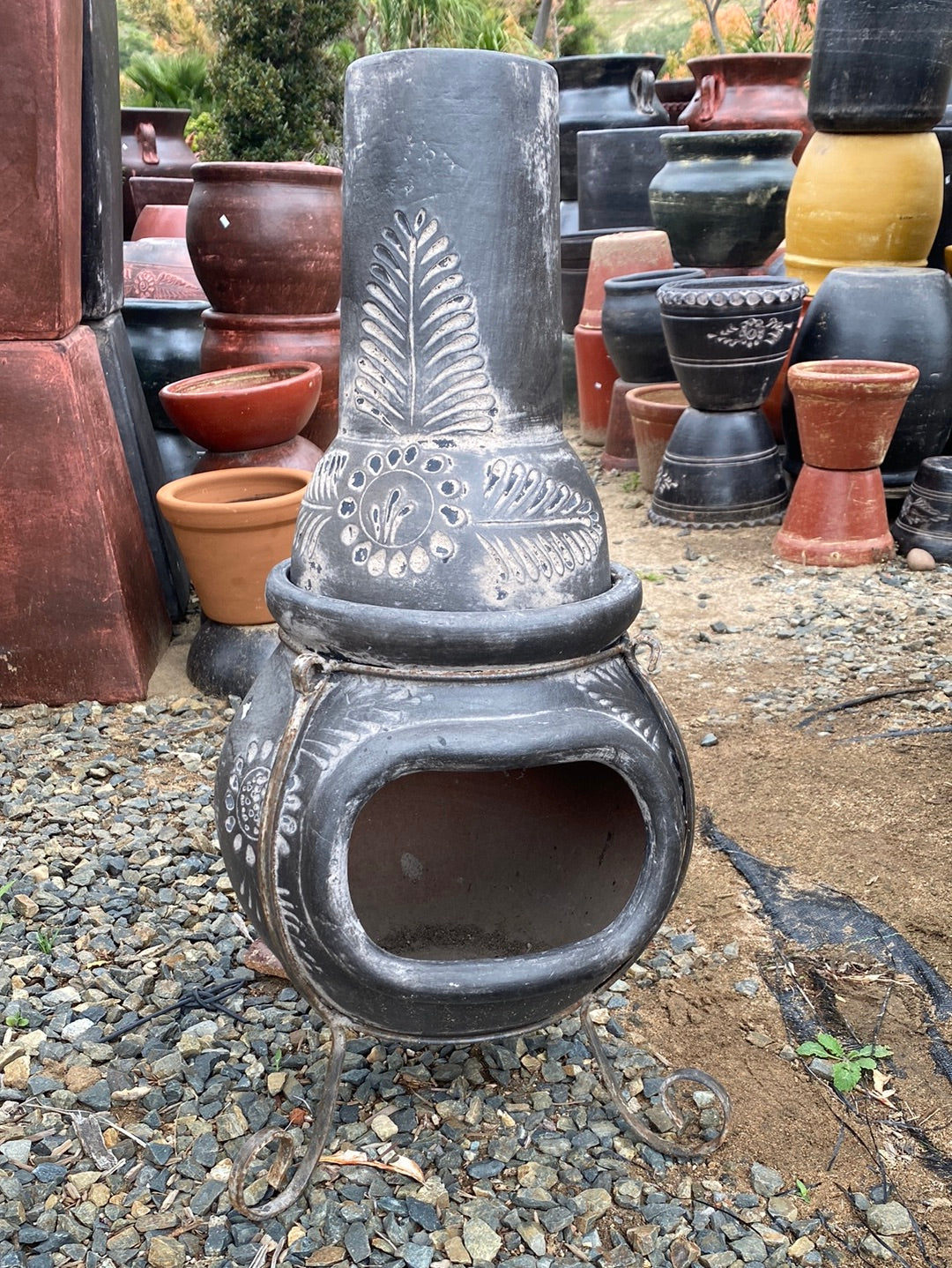 Engraved Chiminea