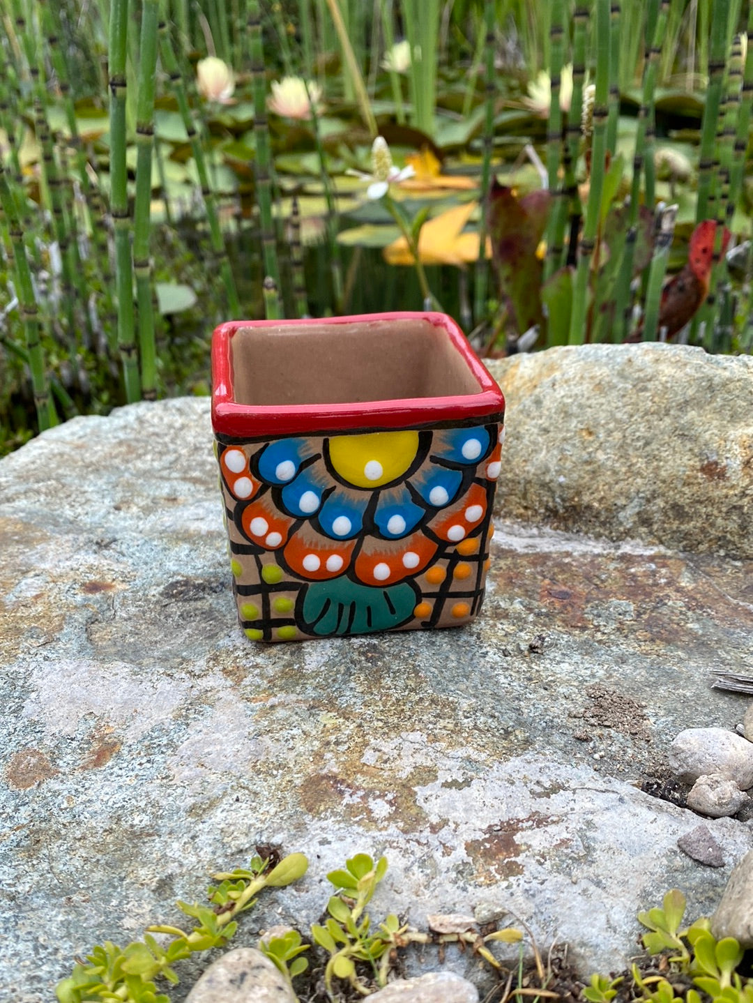 Felipe’s Talavera Cube Pot