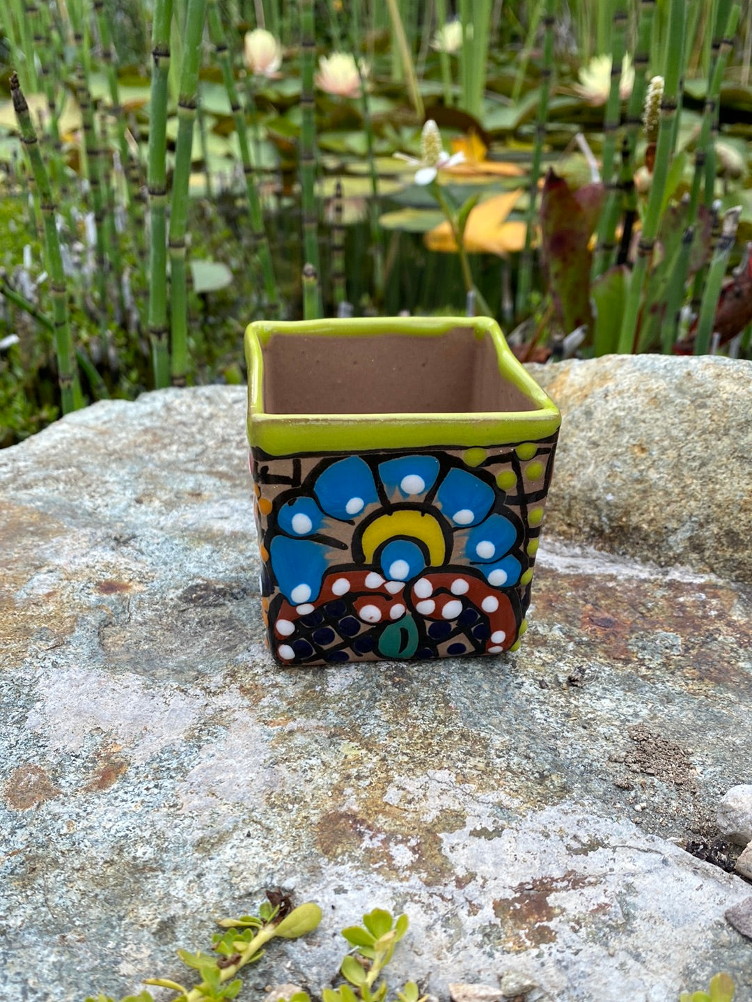 Felipe’s Talavera Cube Pot