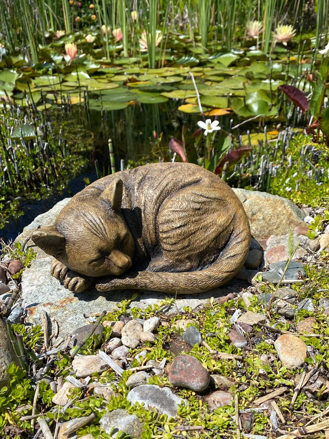 Sleeping Cat Statue