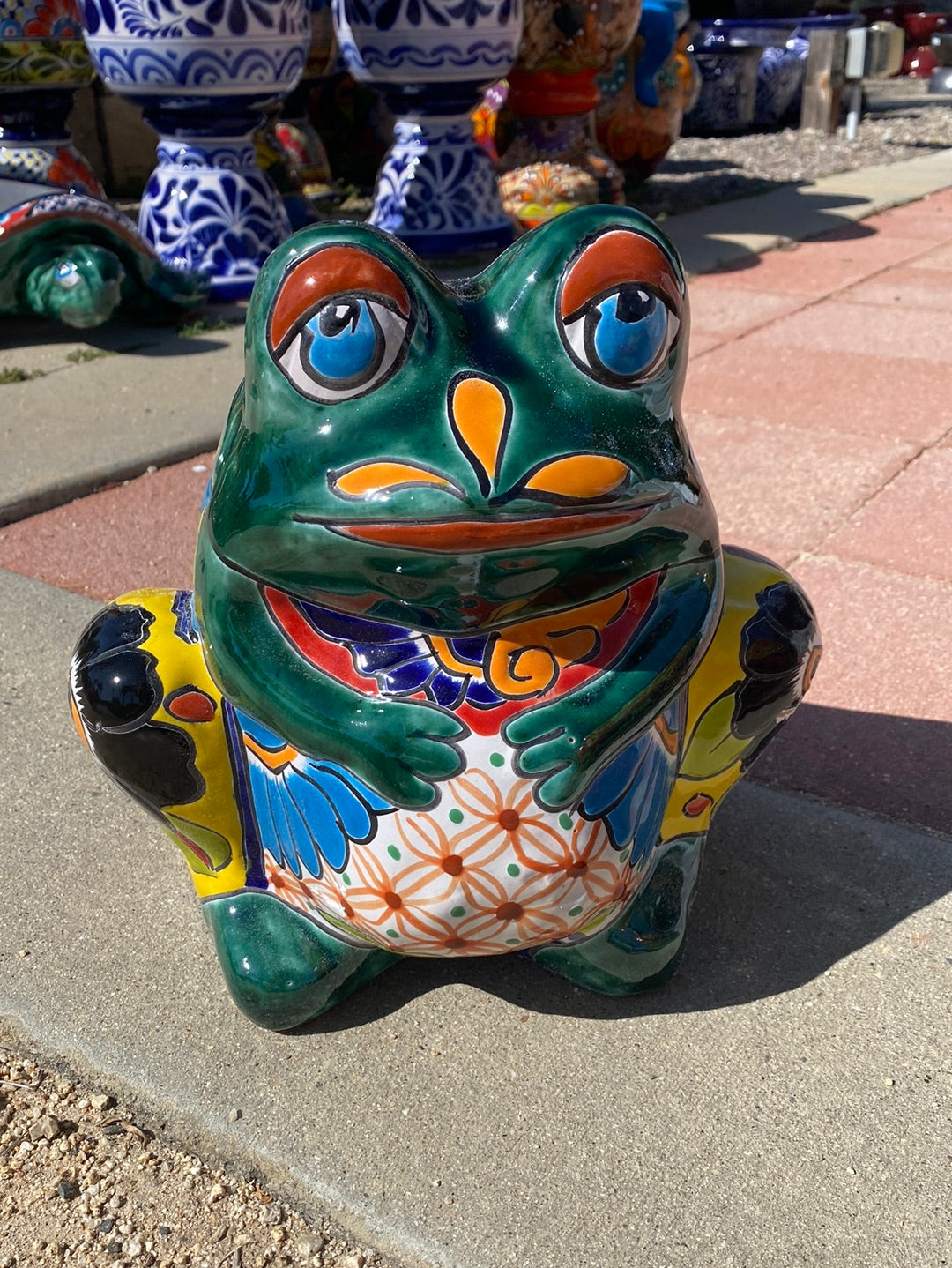 Talavera Frog Planter Pot