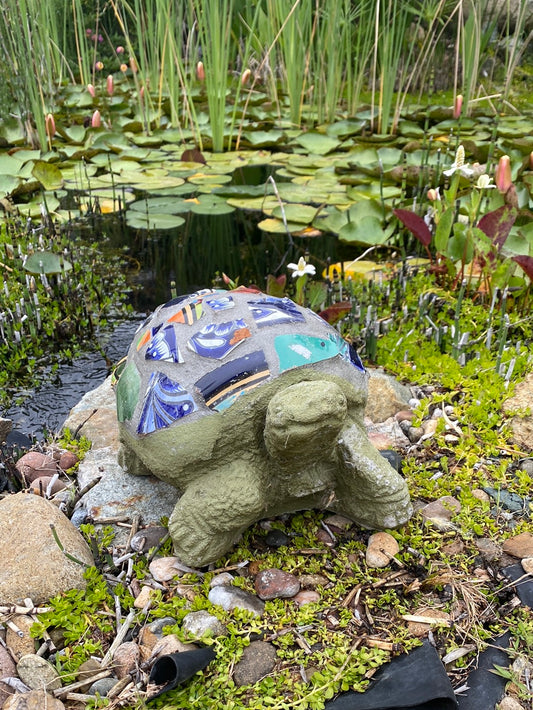 Talavera Shard Tortoise Statue