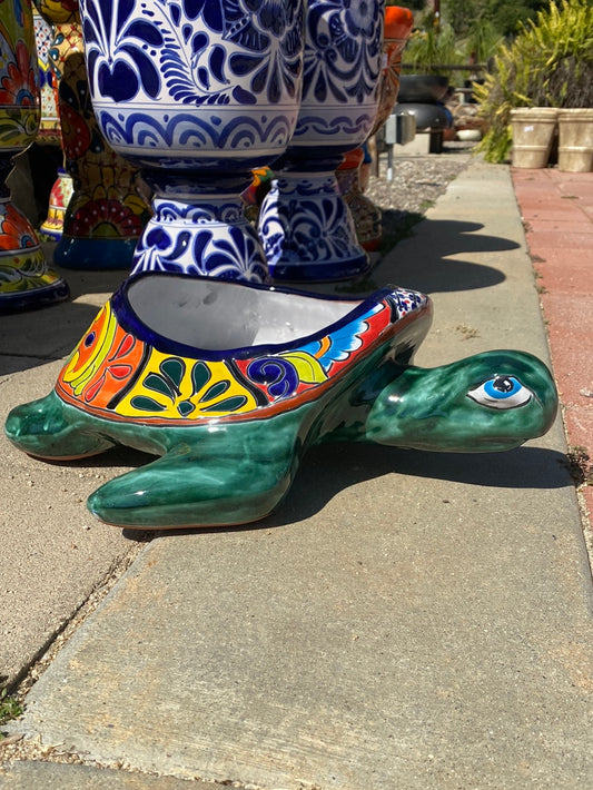 Talavera Turtle Planter