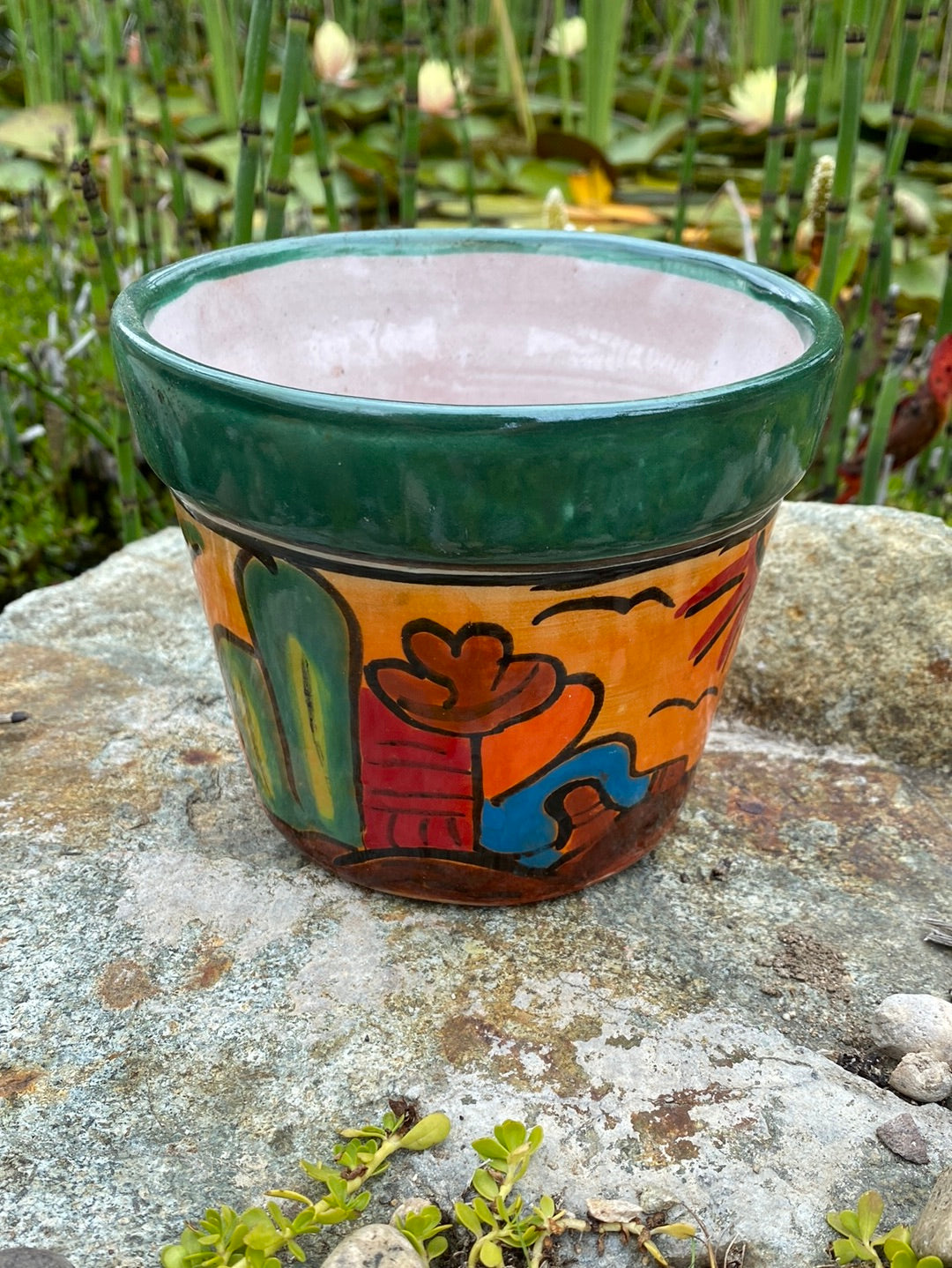 Felipe’s Talavera Wide Vaso Pot