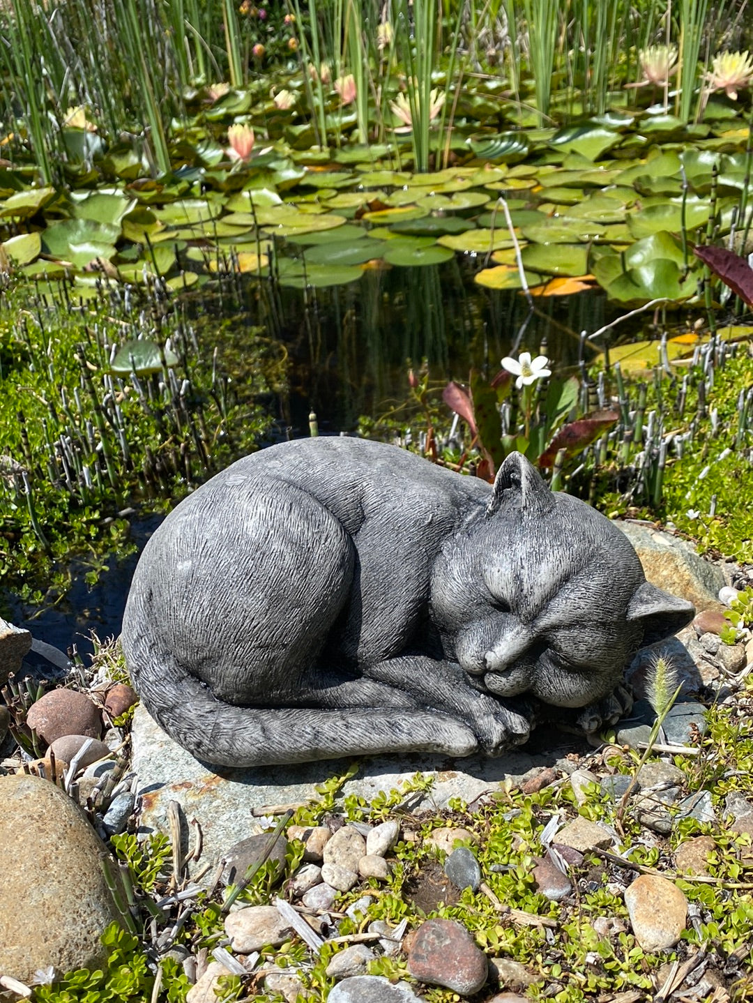 Sleeping Cat Statue