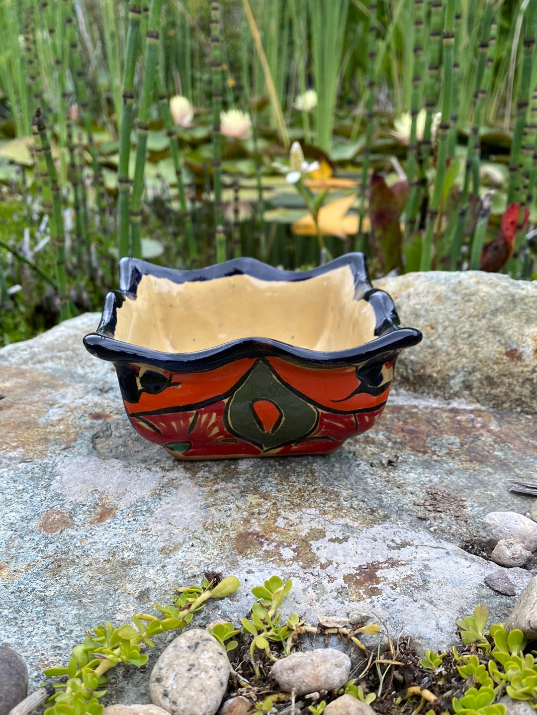 Felipe’s Talavera Fancy Square Pot