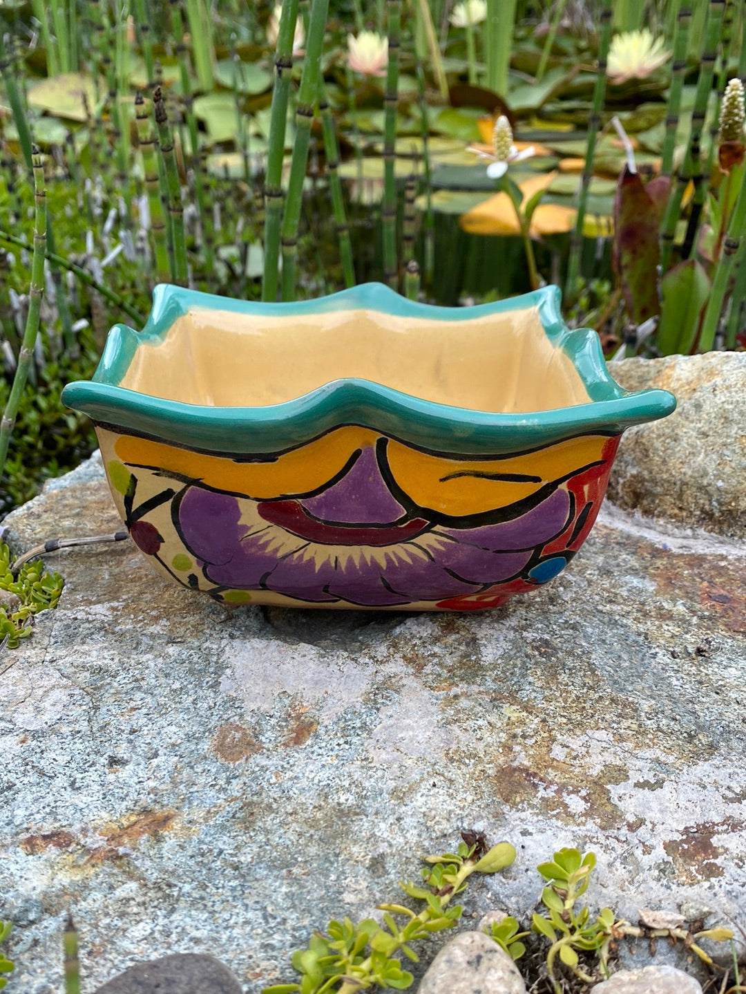 Felipe’s Talavera Fancy Square Pot