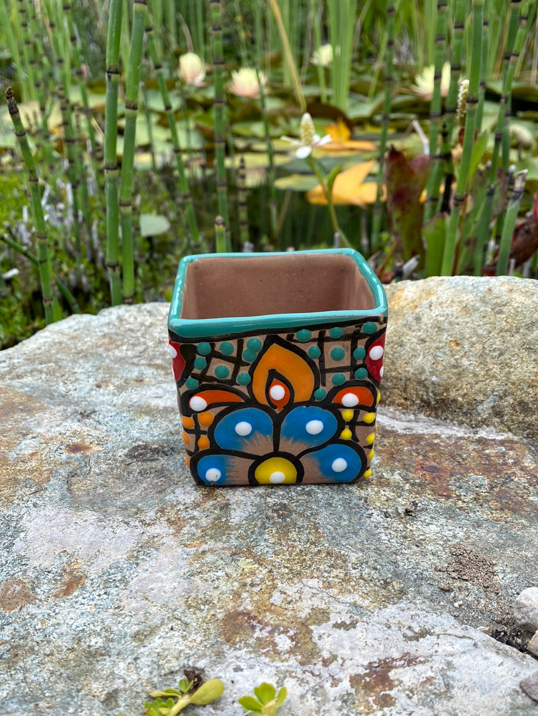 Felipe’s Talavera Cube Pot