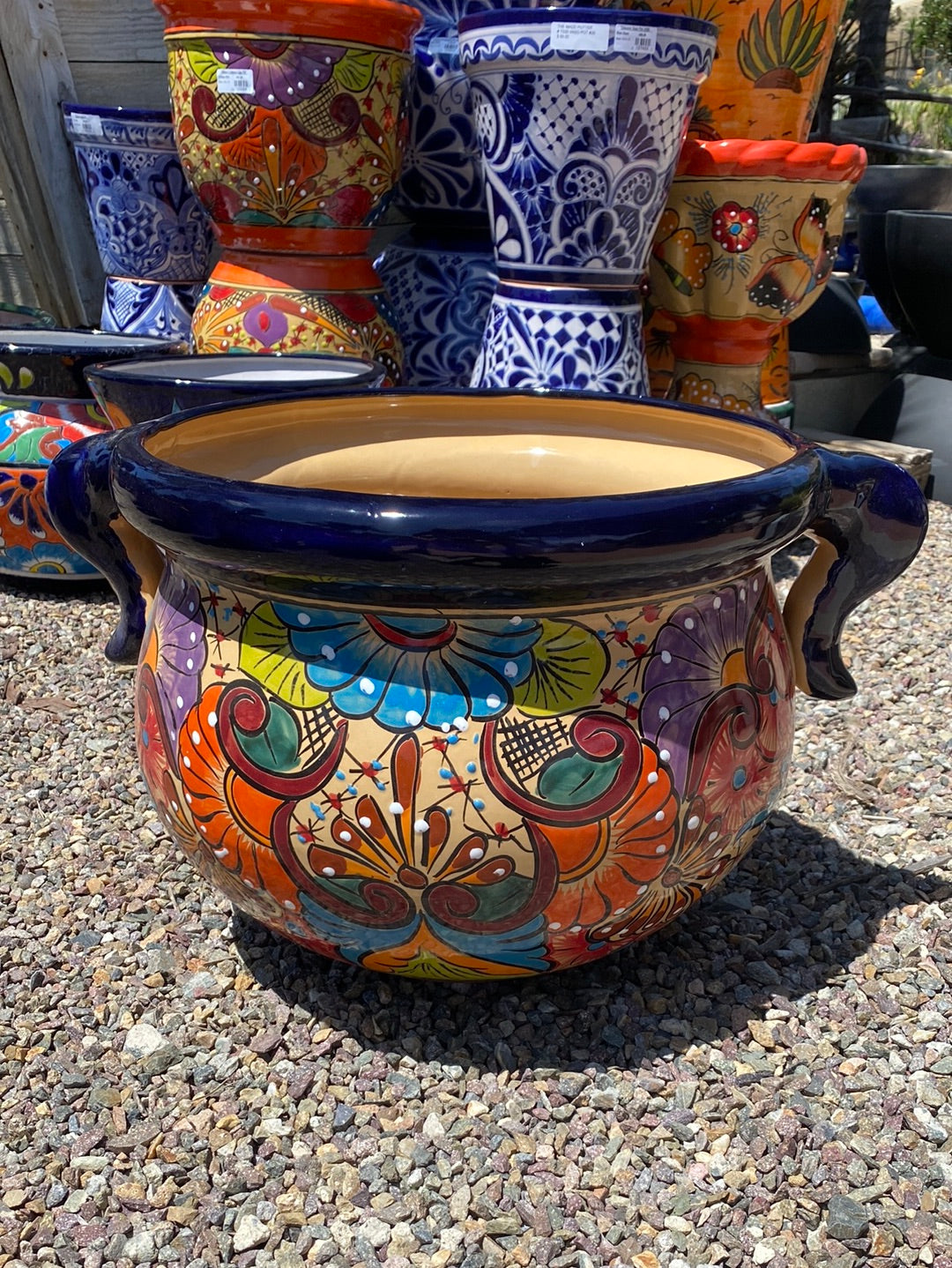 Felipe’s Talavera Curved Tapatia Pot