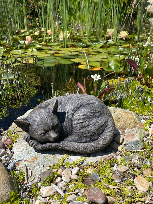 Sleeping Cat Statue