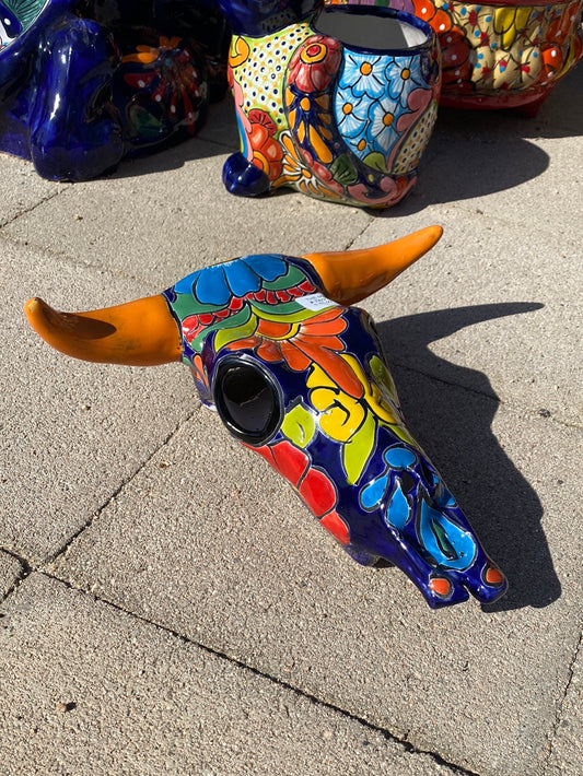 Talavera Wall Mounted Skull