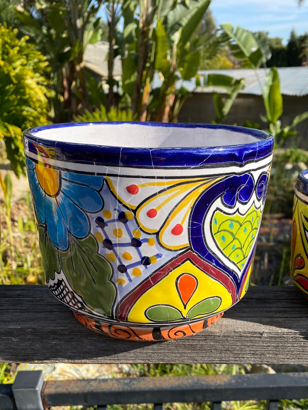 Talavera Half Cylinder Pot