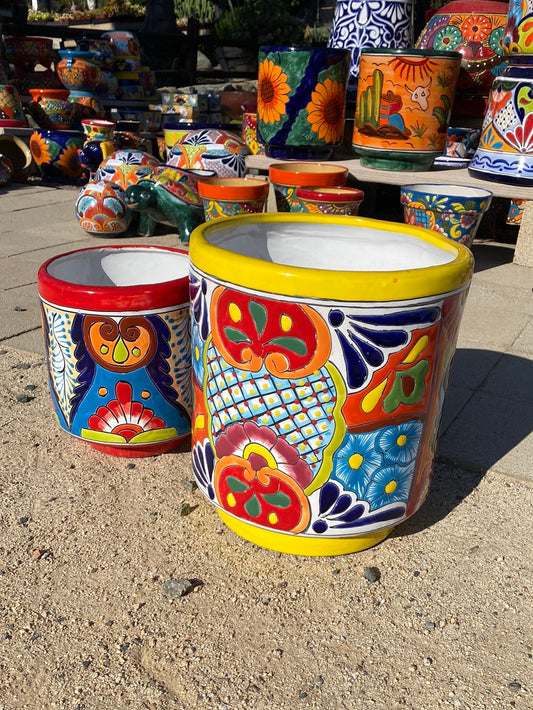 Talavera Cylinder Pot