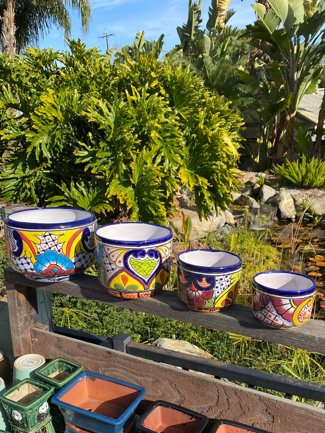 Talavera Half Cylinder Pot