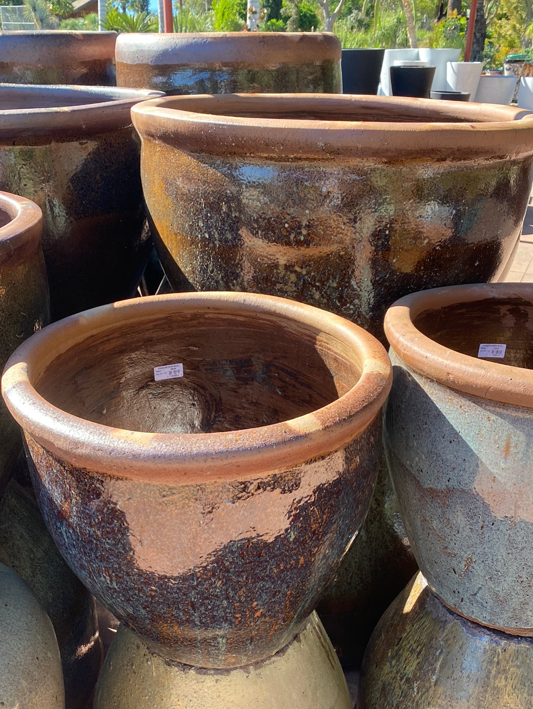 China Rustic Wide Mouth Flat Rim Pot