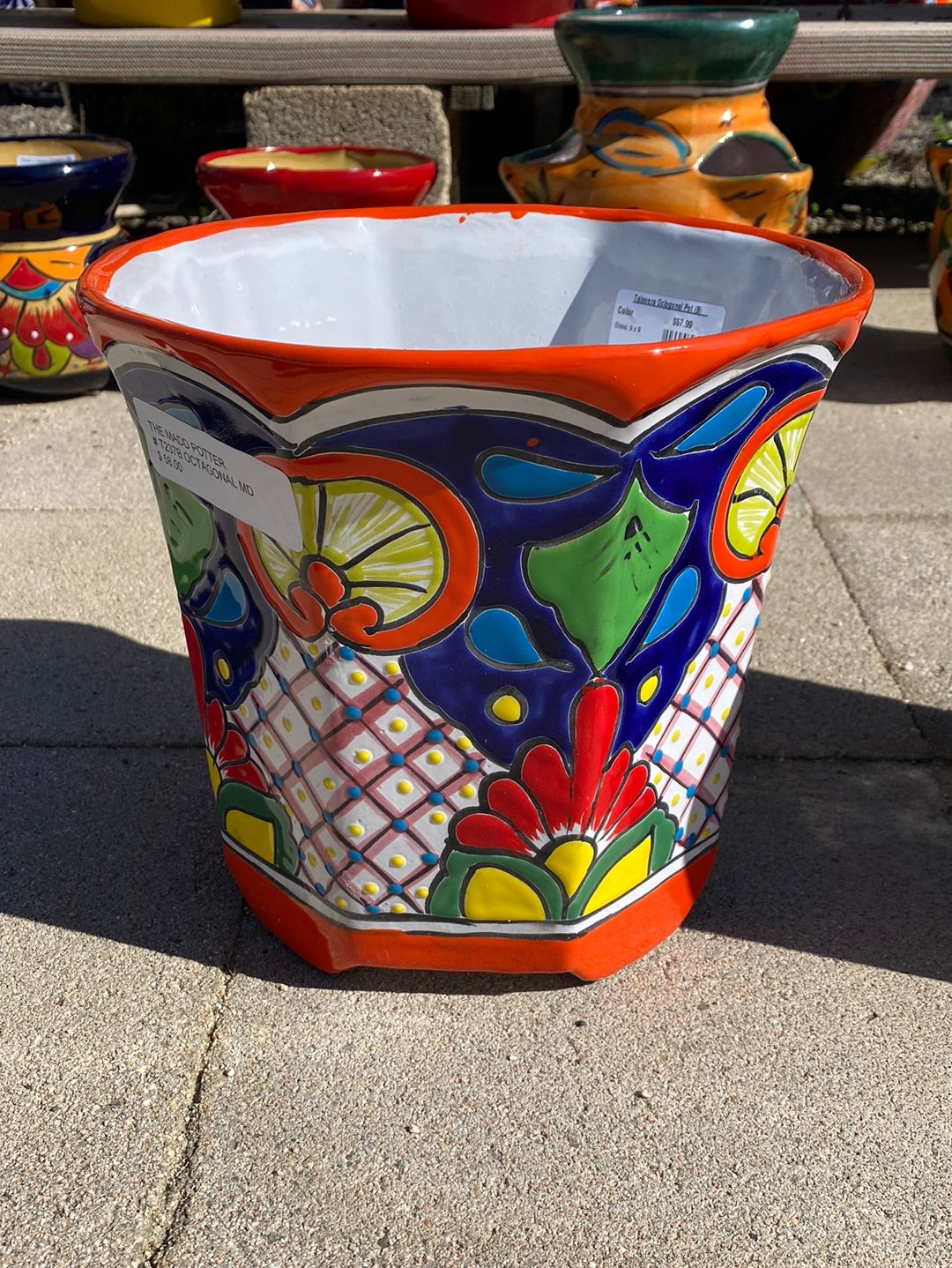 Talavera Octogonal Pot