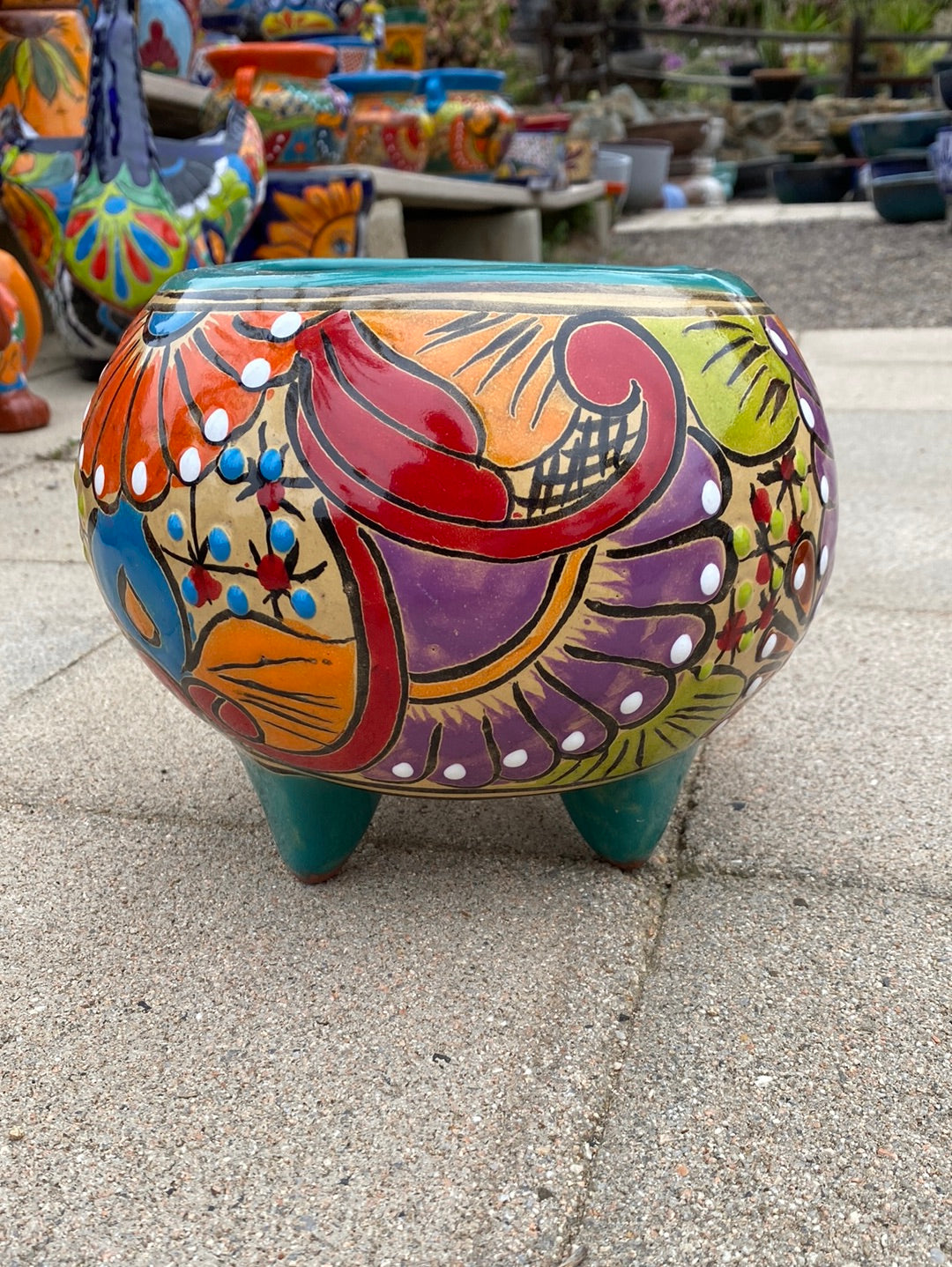 Felipe’s Talavera Legged Ball Pot