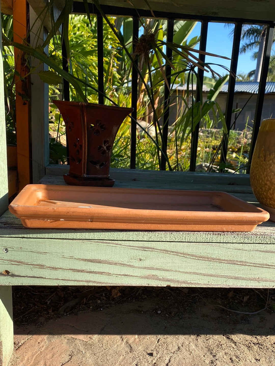 Italian Terracotta Rectangular Saucer Pot