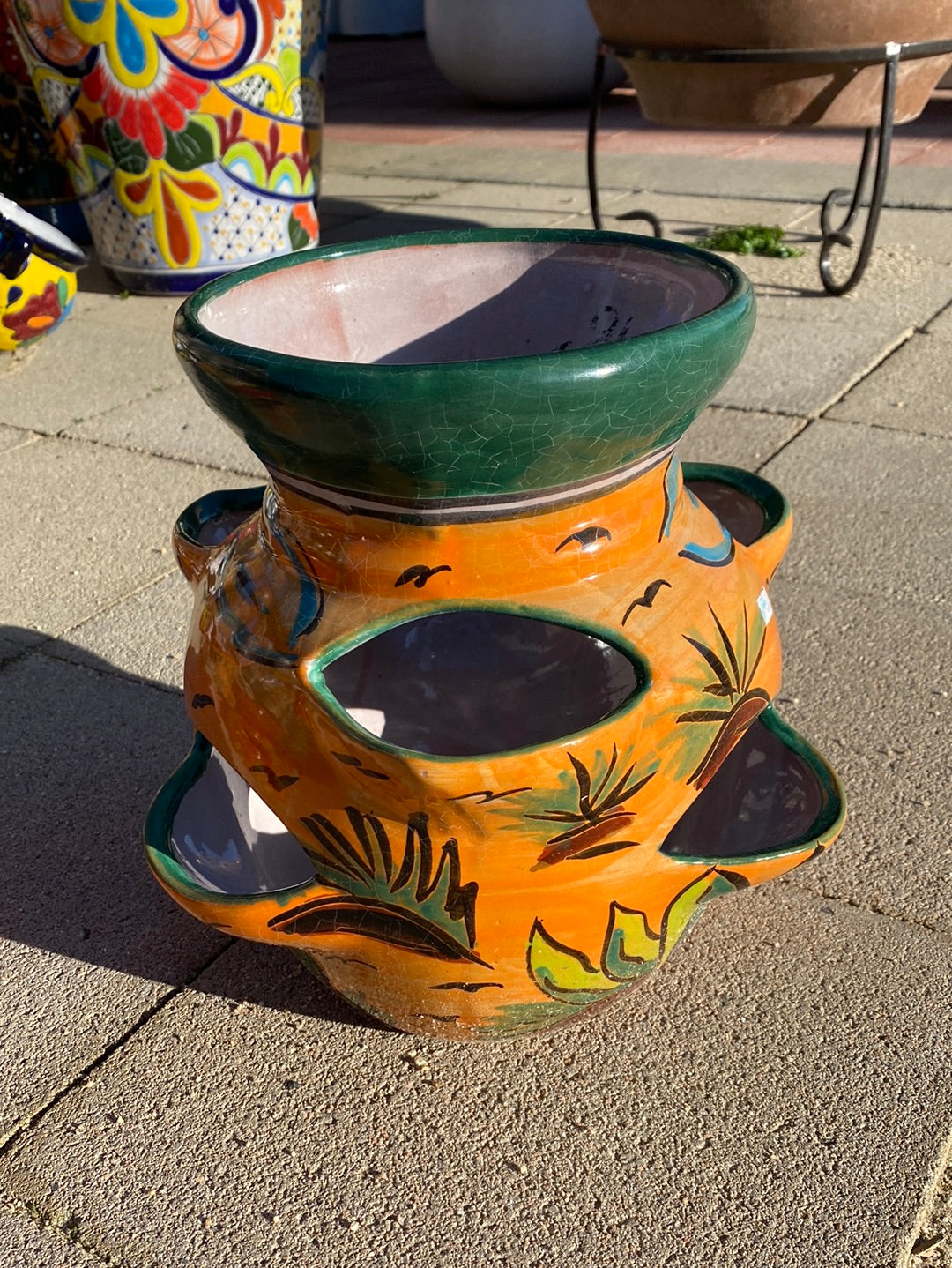 Felipe’s Talavera Strawberry Pot