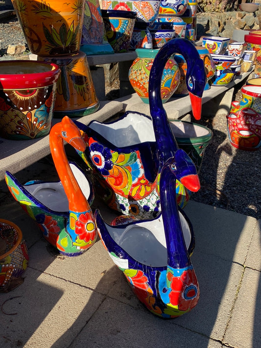 Talavera Swan Planter Pot