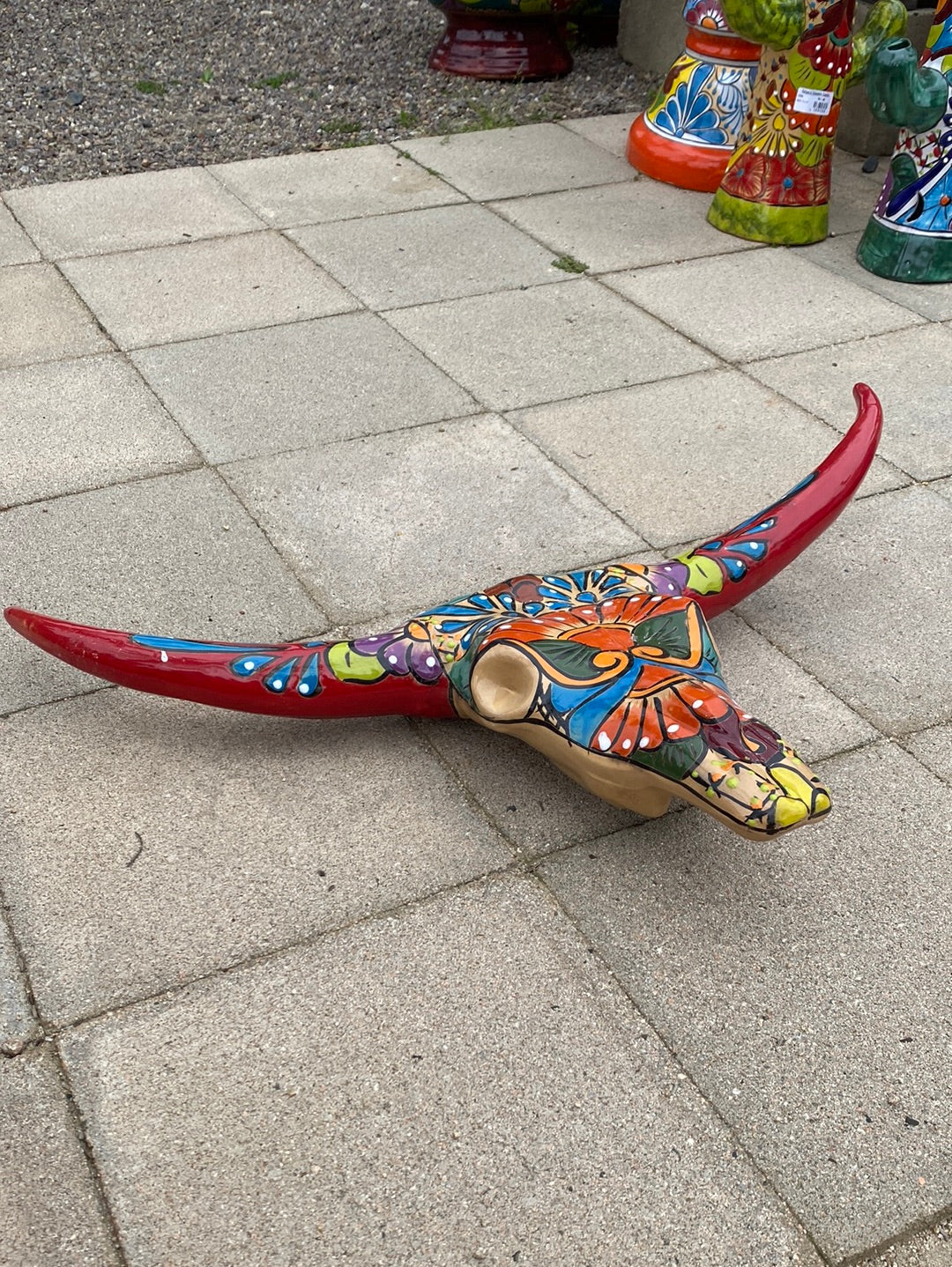 Felipe’s Talavera Wall Mounted Bull Skull