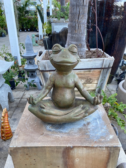 Meditating Frog Statue