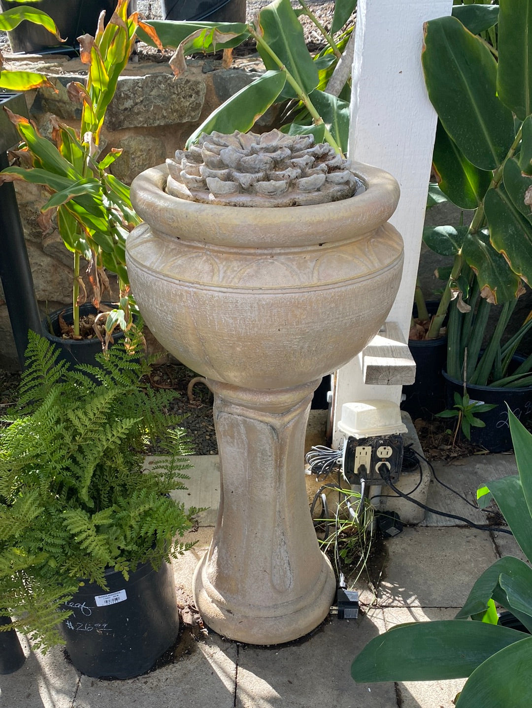 Dahlia Patio Bubbler Fountain