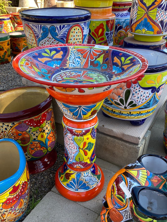 Talavera Birdbath