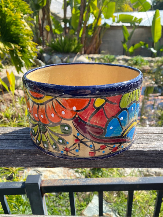 Felipe’s Talavera Half Cylinder Pot