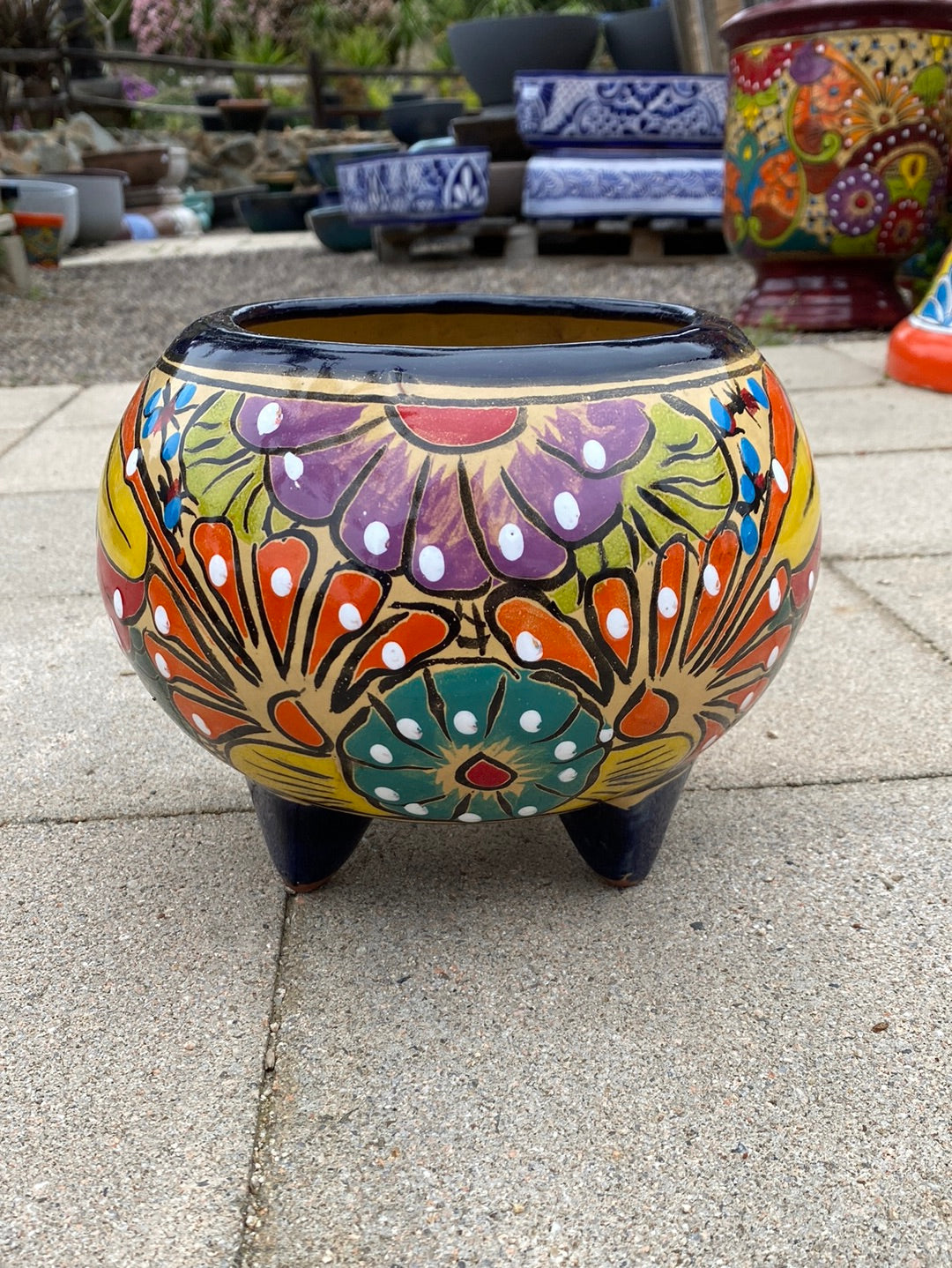 Felipe’s Talavera Legged Ball Pot