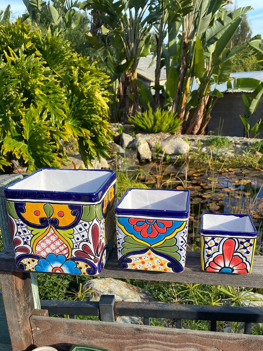 Talavera Square Pot